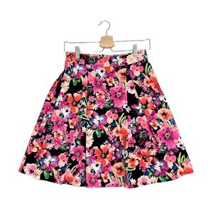 89th & Madison Floral Print A-Line Skirt